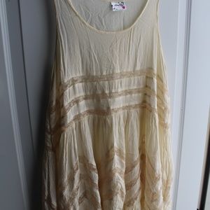 Intimately Free People Cream Trapeze Slip Dress